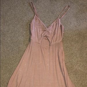 salmon keyhole dress